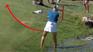 CRAZIEST GOLF SHOTS  LPGA  USGA  WSN [upl. by Myrta]