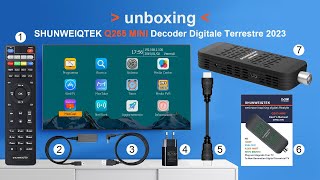 Decoder digitale terrestre dvb t2 shunweiqtek q265 mini decoder dvbt2 con mirroring dlna meecast tv [upl. by Deming]