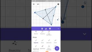 MEDIANAS DE UN TRIÁNGULO CON GEOGEBRA PARA CELULAR [upl. by Kaia]