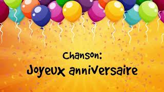 Chanson Joyeux Anniversaire 🎊  Happy Birthday song in French 🎉 [upl. by Aiykan]