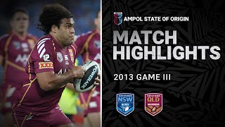 NSW Blues v QLD Maroons Match Highlights  Game III 2013  State of Origin  NRL [upl. by Gwenn]