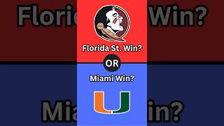 Would You Rather FREE College Football Picks Today 102624 College Picks Florida St vs Miami [upl. by Marthena]