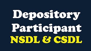 Depository Participant NSDL amp CSDL [upl. by Dixon]