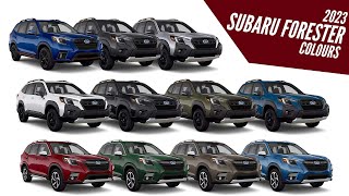 2023 Subaru Forester  All Color Options  Images  AUTOBICS [upl. by Goulette]