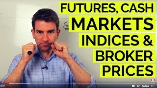 Explaining Futures Cash Markets amp Indices amp Broker Prices ☝ [upl. by Sainana]