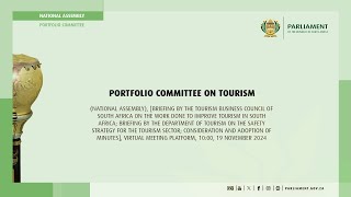 Portfolio Committee on Tourism 19 November 2024 [upl. by Anniroc]