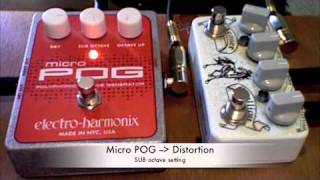 ElectroHarmonix Micro POG  Distortion whats the better chain Bass test [upl. by Annael]