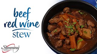 Slimming World slow cooker beef amp red wine stew recipe  2 Syns [upl. by Adnoel]