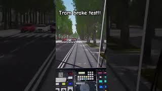 Brake testing a tram TramSim [upl. by Noramac981]