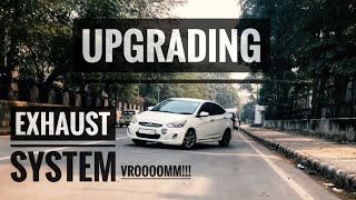 Upgrading Exhaust Of My Car  Verna Car Petrol  Loudest In India  Vasu Stunts  Vlog1 2019 [upl. by Iznil]