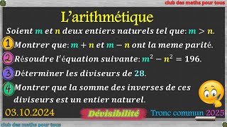 Arithmétique Divisibilité et Parité [upl. by Neelrad]