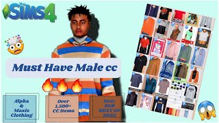 SIMS 4 URBAN MALE CC CLOTHING SHOWCASEFOLDER  BEST OF 2022  FREE DOWNLOAD1500 items [upl. by Nahgeem223]