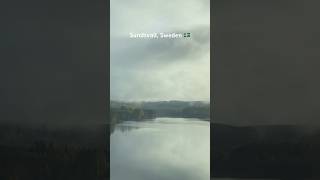 Sundsvall in Sweden 🇸🇪 sundsvall sweden train travel nature mountains [upl. by Lexa]