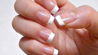 Easy French nail tutorial [upl. by Ayaet]