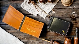 How A HANDCRAFTED Leather Money Clip Wallet Is Made [upl. by Assirialc912]