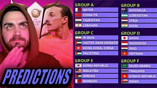 ASIAN CUP 2023 GROUP STAGE PREDICTIONS [upl. by Sheryl]