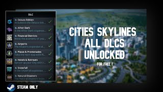 How to Unlock Cities skylines DLCs for free  2024 [upl. by Meeks452]