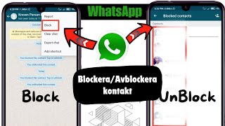 Hur man BLOCKAR och AVBLOCKAR någon på WhatsApp på SEKUNDER WhatsApp blockera blockering [upl. by Boor]