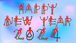 Happy New Year 2024 craft animation art artist trnding viral new [upl. by Silenay]