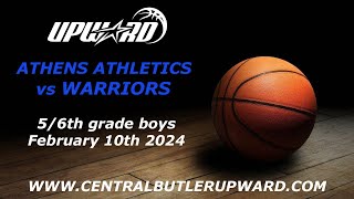 Athens Athletics vs Warriors  56th Grade Boys Feb 10th 2024 [upl. by Hareenum]