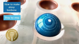 Blue chocolate bonbons step by step [upl. by Lecram]