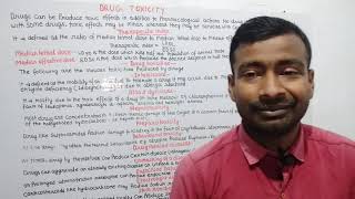 Drug toxicity Pharmacology Dr Upendra Verma [upl. by Helfand66]