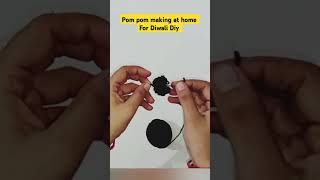 How to make pom pom for decor itemsArt amp Handicraft galleryytshortsshort wallshortvideo [upl. by Namra]