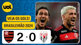 FLAMENGO 2 X 0 ATLÉTICOGO  CAMPEONATO BRASILEIRO 2024 VEJA VÍDEO COM GOLS DE PEDRO E ARRASCAETA [upl. by Liborio]