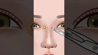 ASMR treatment for infected nose piercingasmr animation trending shorts satisfying viral [upl. by Reitrac]