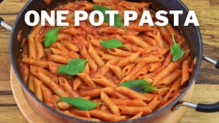 One Pot Pasta with Tomato Sauce  Quick and Easy Recipe [upl. by Nahs]