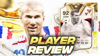 92 DYNASTIES ICON ZIDANE SBC PLAYER REVIEW  FC 24 Ultimate Team [upl. by Micheil]