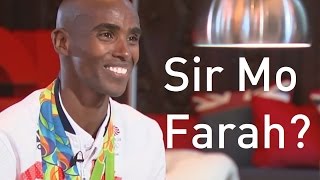 Rio 2016 Sir Mo Farah Team GB legend on a possible knighthood [upl. by Macur]