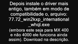 Driver nVIDIA GeForce MX 4000 para Windows 7 [upl. by Nairda]