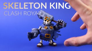 Making a SKELETON KING Sculpture with polymer clay – Clash Royale [upl. by Hpesoj]