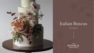 Italian Ruscus Tutorial Gumpaste  Flower Paste [upl. by Kwan]