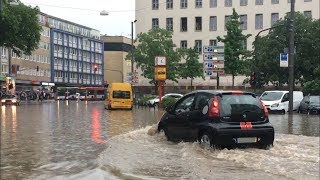 Extremes Unwetter in Wuppertal Überschwemmte Straßen vollgelaufene Keller Hochwasser  29052018 [upl. by Pieter]