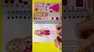 Weekend sport style for active girls Decorate sticker book with dress up for girl sticker asmr [upl. by Alleahcim]