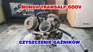 Cz1 Honda Transalp 600v czyszczenie gaźników [upl. by Aivonas]