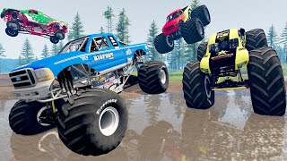 Monster Truck Mud Battle 33  BeamNG Drive  Griffs Garage [upl. by Ettellocin]