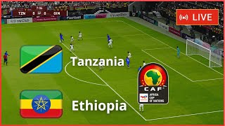 Tanzania vs Ethiopia live today Africa Cup qualifiers full match Football simulation Gameplay PC pes [upl. by Notsur]