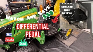 JD1025R Differential lock pedal install DCTFAB [upl. by Jedlicka]