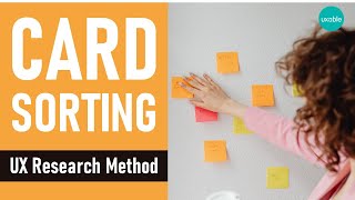 Card Sorting User Research Method  How to Conduct Card Sorting [upl. by Tor]