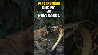 Pertarungan sengit kucing pemberani vs king cobra kucing kucingvsular cat ularcobra kucinglucu [upl. by Tamsky524]