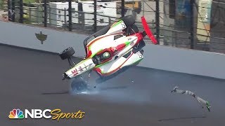 Indianapolis 500 Patricio OWard crashes in practice  Motorsports on NBC [upl. by O'Connor]