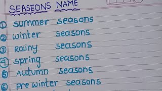 seasons name mousams ka namseason name in English [upl. by Rey]