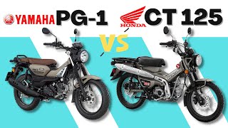 Yamaha PG1 vs Honda CT125  Side by Side Comparison  Quick Specs amp Price  2023 [upl. by Dorweiler]