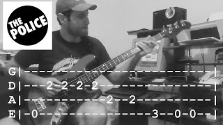 The Police  quotThe Bed´s Too Big Without Youquot Bass Cover w Tabs [upl. by Inat]