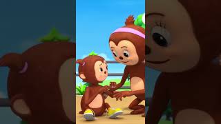 5 Little Monkeys 🐵  LittleBabyBum shorts  Nursery Rhymes for Babies [upl. by Leah]