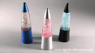 Mini Color Changing Glitter Lamp Motion Activated with Various Base ColorsDemo [upl. by Ahseenak]