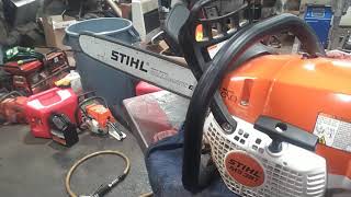 Stihl MS391 quick servicetuneup [upl. by Nnagrom204]